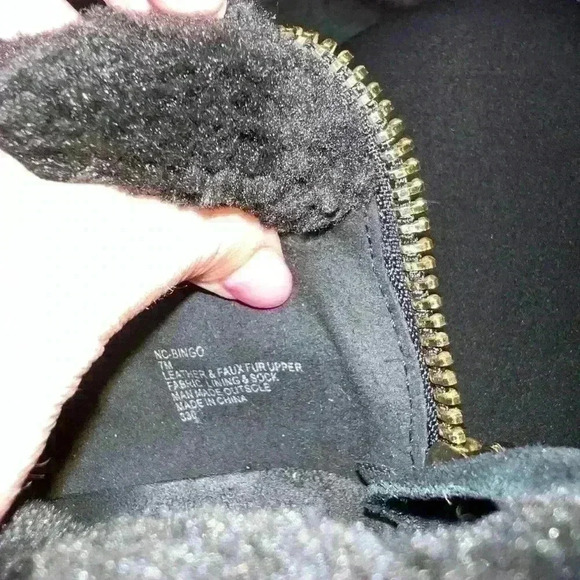 STEVEN Black Leather and Fur Booties size 7 - Picture 7 of 10